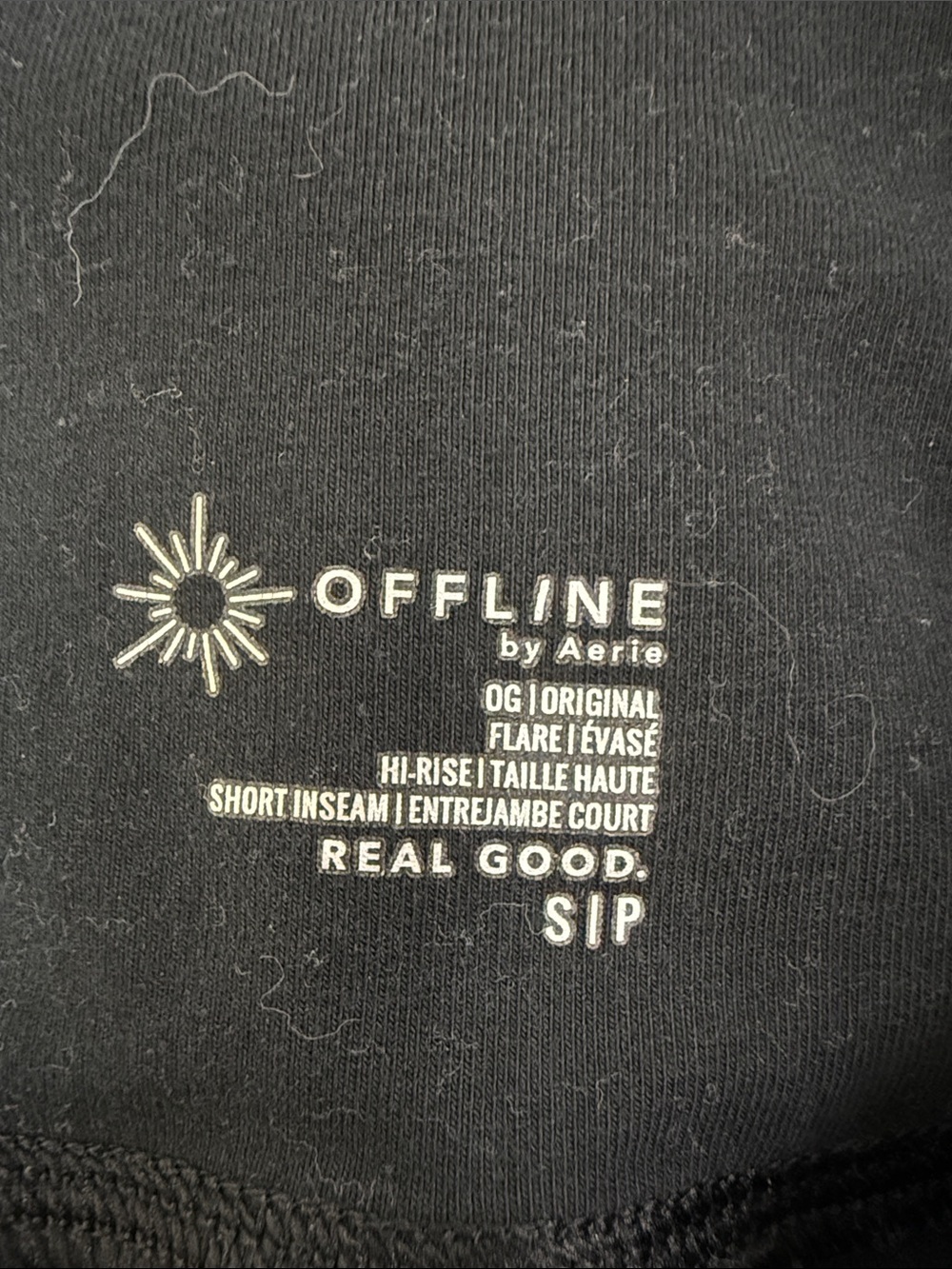 Aerie Offline Black High-Rise Flare Leggings Yoga Pants Sz S (A3) - Picture 6 of 8